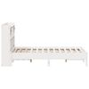 vidaXL Lit biblioth&egrave;que sans matelas blanc 135x190 cm bois pin massif