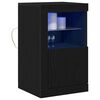 vidaXL Buffet LED 2 pcs Ch&ecirc;ne noir 41 x 37 x 67 cm Bois d'ing&eacute;nierie