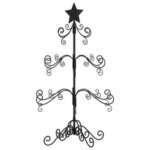 vidaXL Arbre de No&euml;l en m&eacute;tal pour d&eacute;coration noir 90 cm