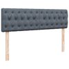 VidaXL Cadre de lit ottoman avec matelas gris fonc&eacute; 160x200cm velours