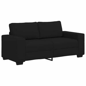 vidaXL Canapé à 2 places noir 140 cm tissu