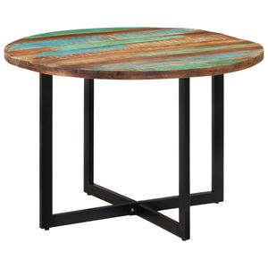 vidaXL Table &agrave; manger 110x75 cm Bois massif de r&eacute;cup&eacute;ration