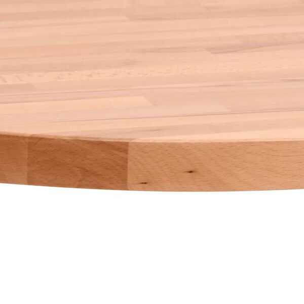 vidaXL Dessus de table &Oslash;90x4 cm rond bois massif de h&ecirc;tre