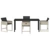 vidaXL Ensemble de salle &agrave; manger pour jardin 5 pcs Gris clair