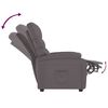 vidaXL Fauteuil inclinable r&eacute;glable avec repose-pieds gris similicuir