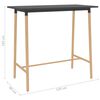 vidaXL Table de bar Gris 120x60x105 cm MDF et bois de hêtre massif