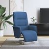 vidaXL Fauteuil inclinable avec repose-pieds bleu tissu