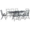 vidaXL Ensemble de salle &agrave; manger pour jardin 9 pc Anthracite