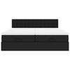 VidaXL Cadre de lit ottoman avec matelas noir 180x200 cm similicuir