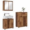 vidaXL Ensemble de mobilier de salle de bain 3 pcs Bois Ancien