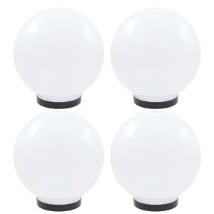 vidaXL Lampes &agrave; LED sous forme de boule 4 pcs Sph&eacute;rique 25 cm PMMA