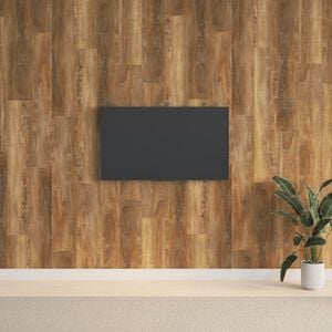 vidaXL Panneaux muraux Aspect bois Marron PVC 2,06 m&sup2;