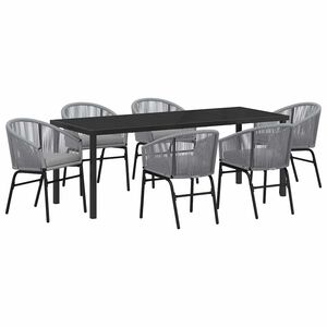 vidaXL Ensemble de salle &agrave; manger pour jardin 7 pc Anthracite