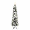 vidaXL Sapin de No&euml;l artificiel Blanc 150 cm PVC, m&eacute;tal et plastique