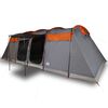 vidaXL Tente familiale tunnel 8 personnes gris et orange imperm&eacute;able