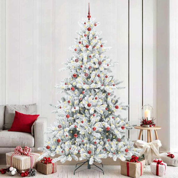 vidaXL Sapin de No&euml;l Artificiel &agrave; Branches Articul&eacute;es Blanc 240 cm