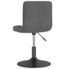 vidaXL Tabouret de bar pivotant Gris foncé Velours