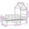 vidaXL Lit de jour avec toit sans matelas 90x190 cm bois massif