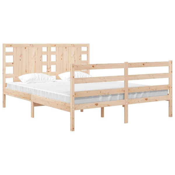 vidaXL Cadre de lit sans matelas 120x190 cm bois de pin massif