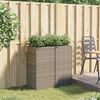 vidaXL Jardini&egrave;res 2 pcs gris 40x40x80 cm r&eacute;sine tress&eacute;e