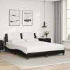 vidaXL Cadre de lit sans matelas Zadar noir et blanc 160x200 cm similicuir