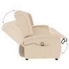 vidaXL Fauteuil de massage inclinable à 4 places crème tissu