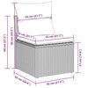 vidaXL Salon de jardin 6 pcs avec coussins gris r&eacute;sine tress&eacute;e