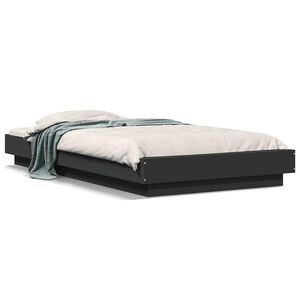 vidaXL Cadre de lit sans matelas noir 100x200 cm
