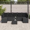 vidaXL Ensemble de canapé de jardin Noir 55 x 55 x 37 cm polyrotin