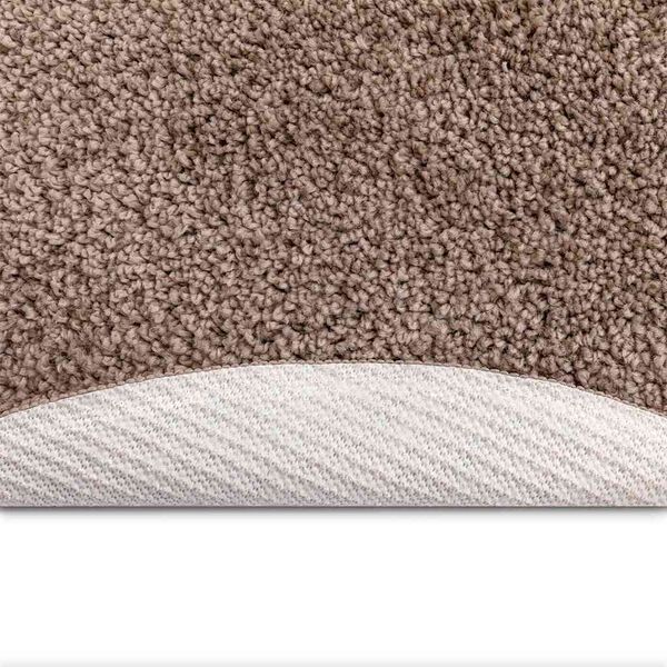 vidaXL Tapis Shaggy Anti-d&eacute;rapant Marron 90 x 90 cm PP