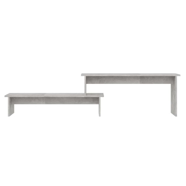 vidaXL Meuble TV Gris béton 180x30x43 cm Bois d'ingénierie