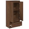 vidaXL Armoire tiroir chêne marron 55,5x34x119,5 cm bois d'ingénierie