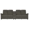 vidaXL Fauteuil de massage inclinable porte-gobelet 4places gris foncé