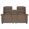 vidaXL Fauteuil de massage inclinable porte-gobelet 2 places taupe