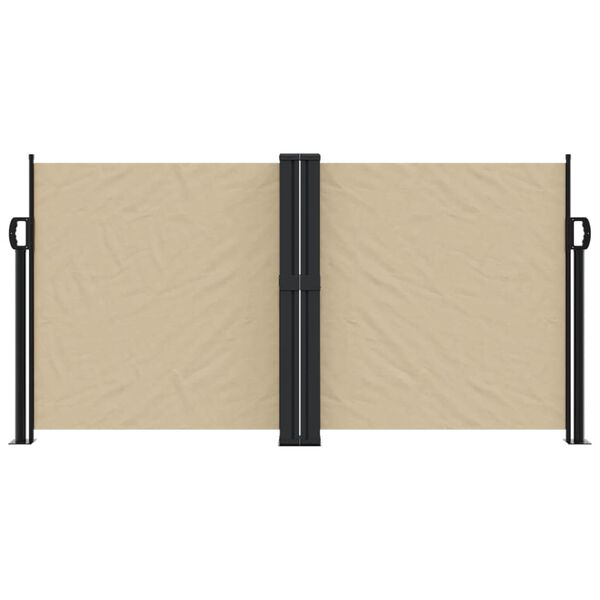 vidaXL Auvent latéral rétractable beige 120x1200 cm