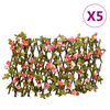 vidaXL&nbsp;Treillis de lierre artificiel extensible 5 pcs 180x20 cm