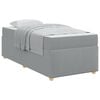 vidaXL Cadre de lit avec matelas Gris clair 100 x 200 cm tissu