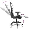 vidaXL Chaise de jeu de massage avec repose-pied Noir&Blanc Similicuir
