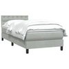 vidaXL Sommier à lattes de lit et matelas gris clair 80x210 cm velours