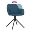 vidaXL Chaises pivotantes &agrave; manger lot de 2 Bleu Velours