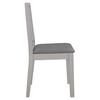 vidaXL Chaises &agrave; manger avec coussins lot de 6 gris bois solide