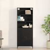 vidaXL Haut Armoire Ch&ecirc;ne noir 69,5 x 34 x 180 cm Bois d'ing&eacute;nierie