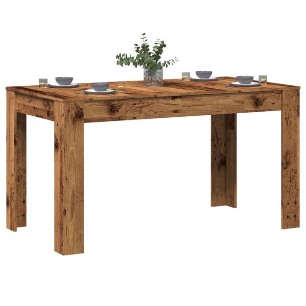 vidaXL Table &agrave; manger vieux bois 140x74,5x76 cm bois d'ing&eacute;nierie