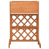 vidaXL Jardinière à treillis de jardin Orange 45x30x74cm Bois de sapin