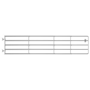vidaXL Portillon &agrave; 5 barres Acier (150-400)x90 cm Argent&eacute;