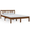 vidaXL Cadre de lit sans matelas marron miel bois massif 120x200 cm
