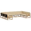 vidaXL Ensemble de canap&eacute;s d'ext&eacute;rieur 9 pc Blanc et Beige