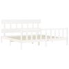vidaXL Cadre de lit sans matelas blanc bois massif de pin