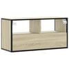 vidaXL Meuble TV chêne sonoma 80x31x39,5 cm bois d'ingénierie et métal