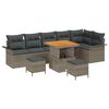 vidaXL Ensemble de canap&eacute; de jardin 9 pc 8-Nombre de places Gris